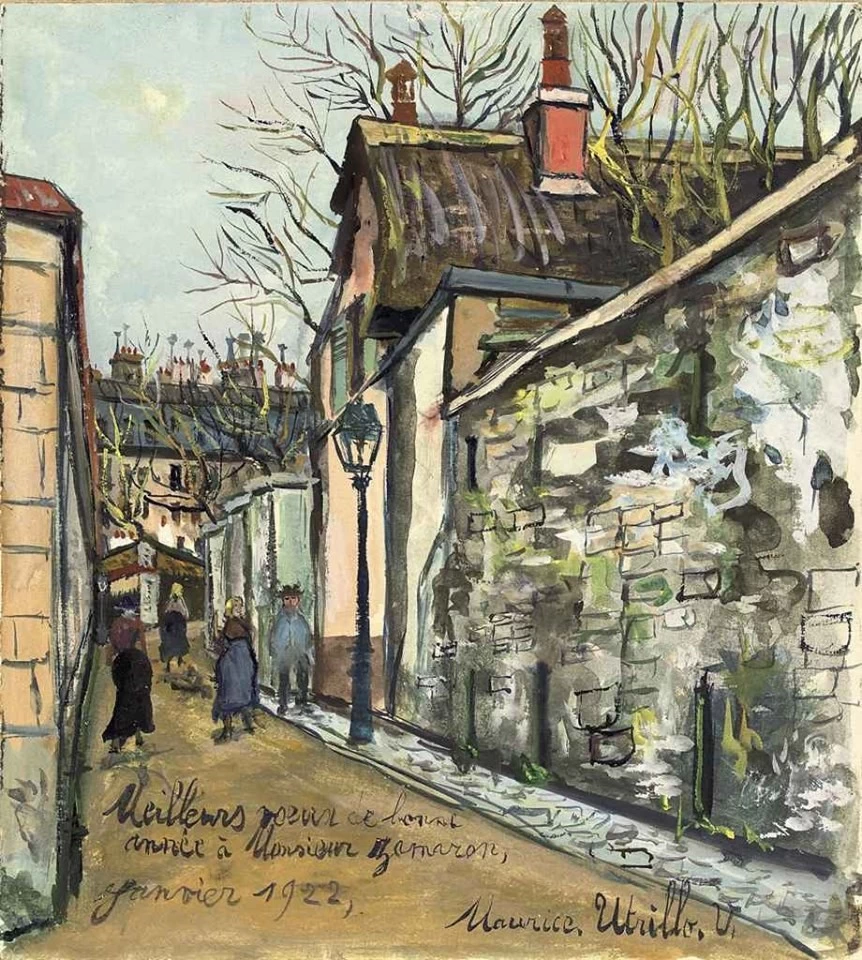Maison au toit de chaume, rue Saint Vincent à Montmartre, 1922